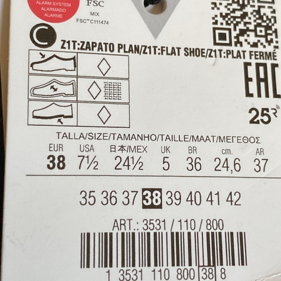 NWT. Zara Black Mule Embellished Metallic Detail Loafers. Size 7,5. - Picture 7 of 8